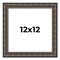 12x12 Black Modern Bamboo Picture Frame - UV Acrylic, Foam Board Backing, Hanging Hardware